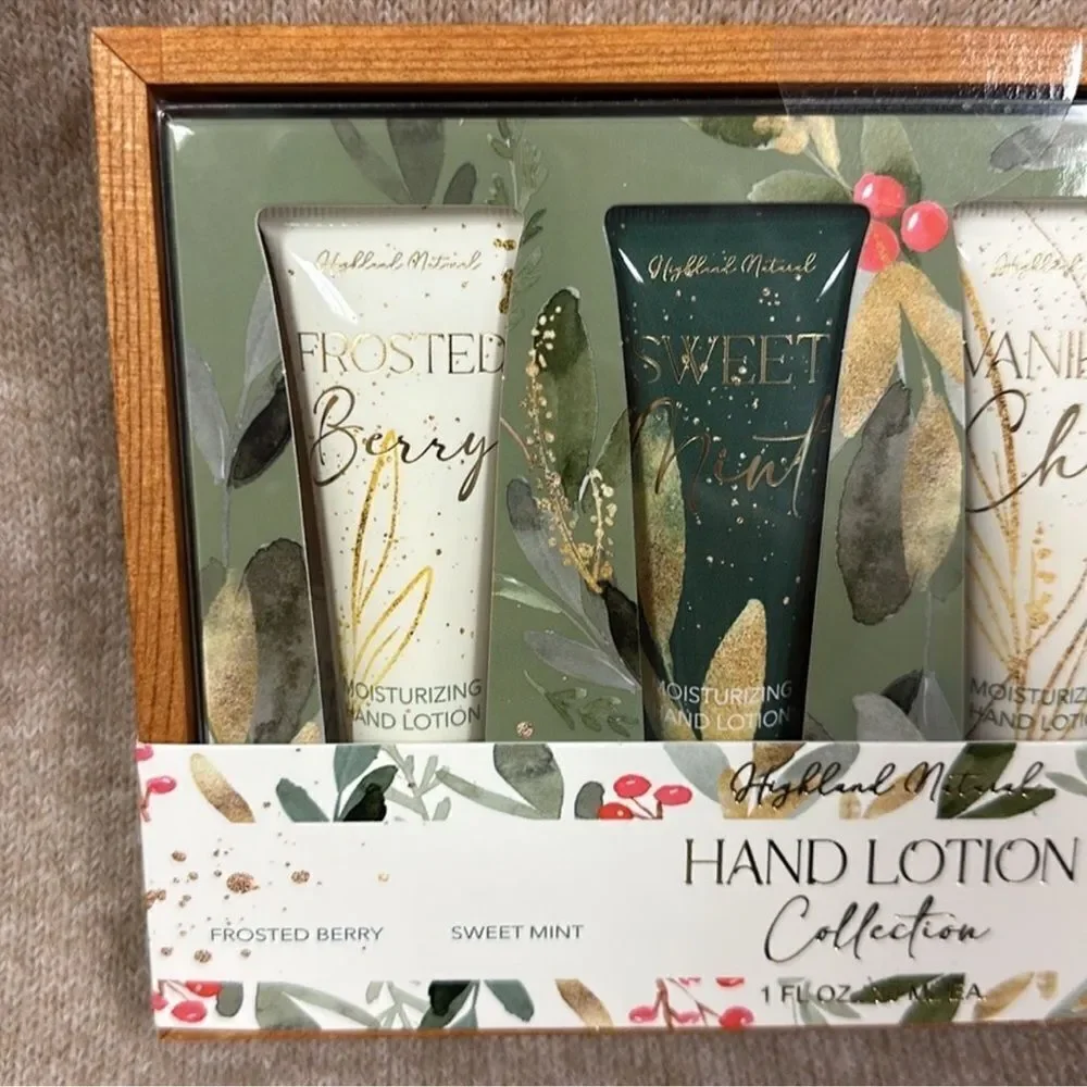 Bloom & Field Highland Natural Winter Holiday Hand Lotion Collection Gift Set